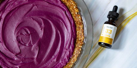 No-Bake Ube Pie: Vegan, Gluten Free, CBD Infused Recipe