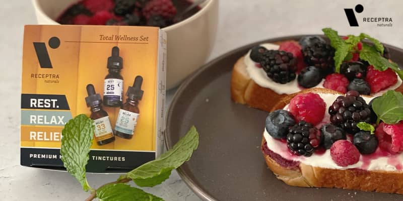 Berry Compote with Whipped Yogurt Spread and CBD Recipe