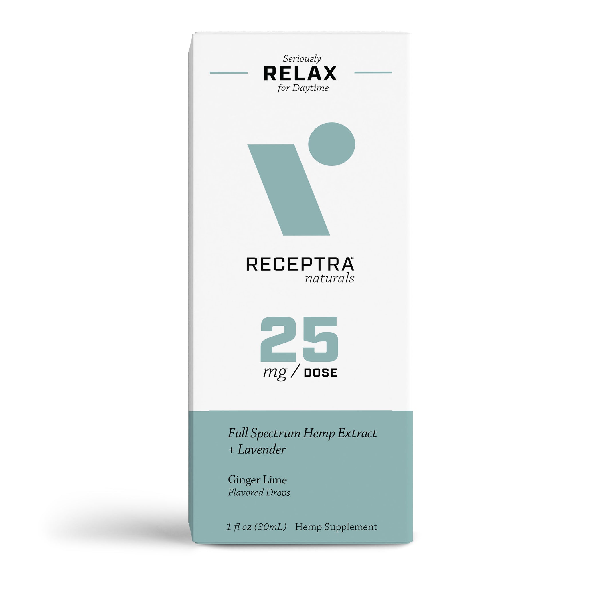 Relax CBD Oil + Lavender 25mg Ginger Lime - Receptra