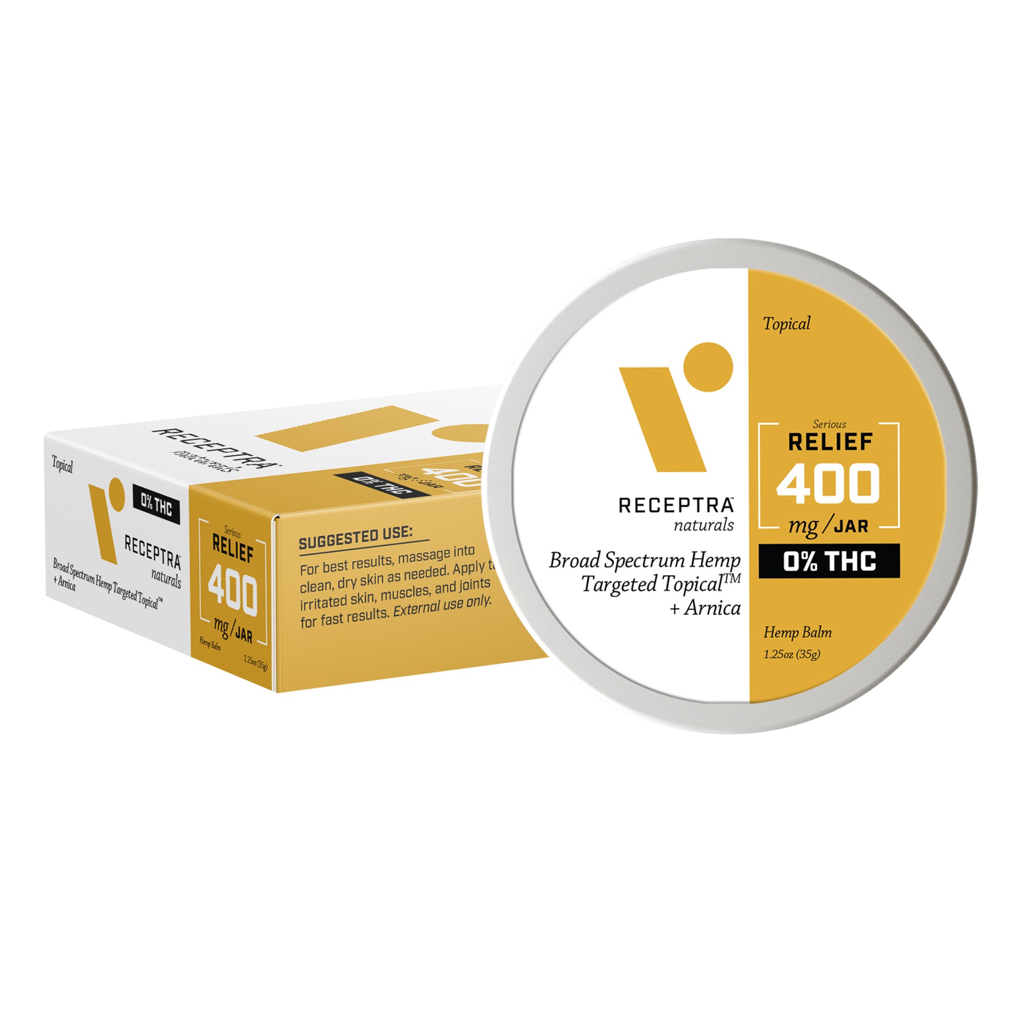 Serious Relief + Arnica Targeted Topical 0% THC - Receptra