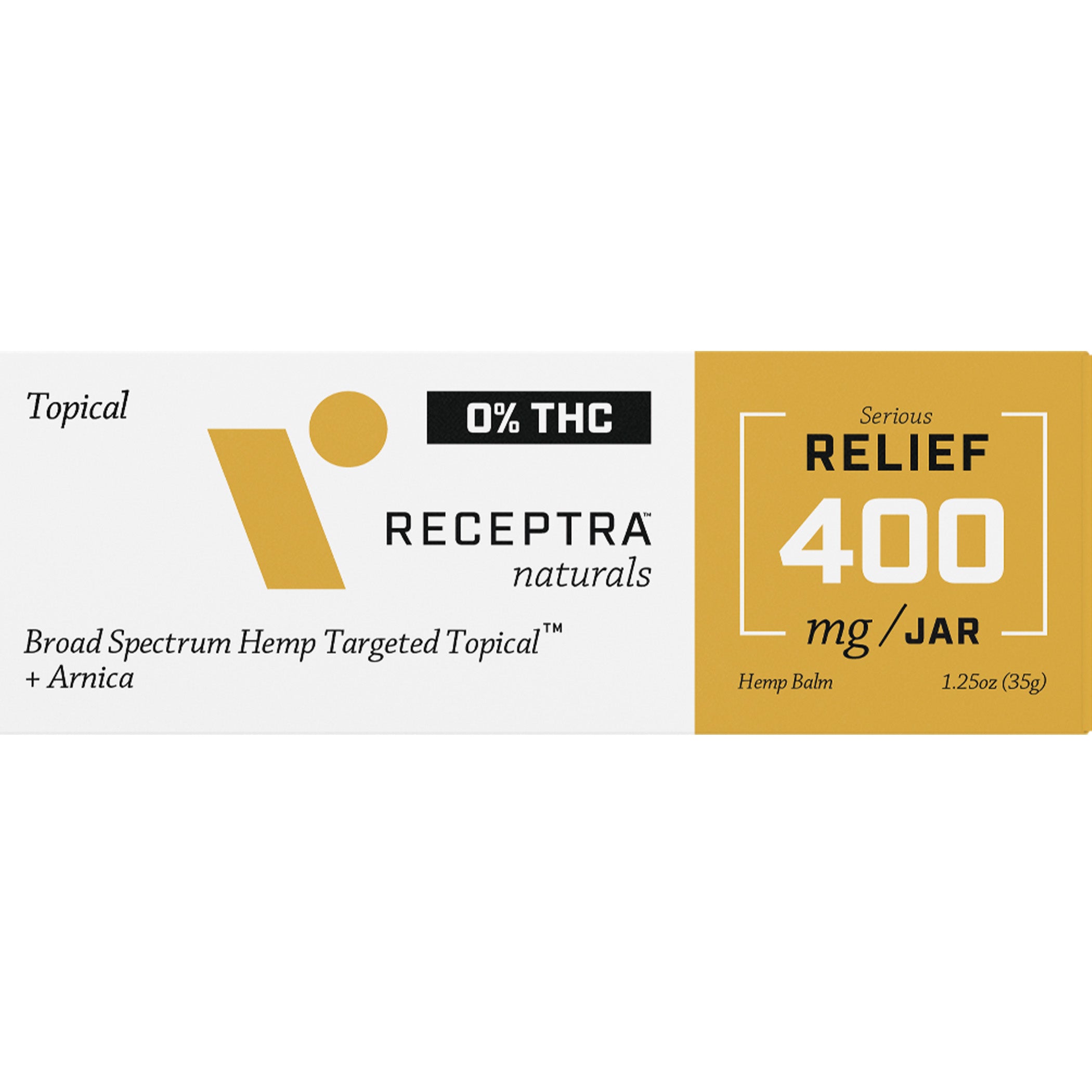Serious Relief + Arnica Targeted Topical 0% THC - Receptra
